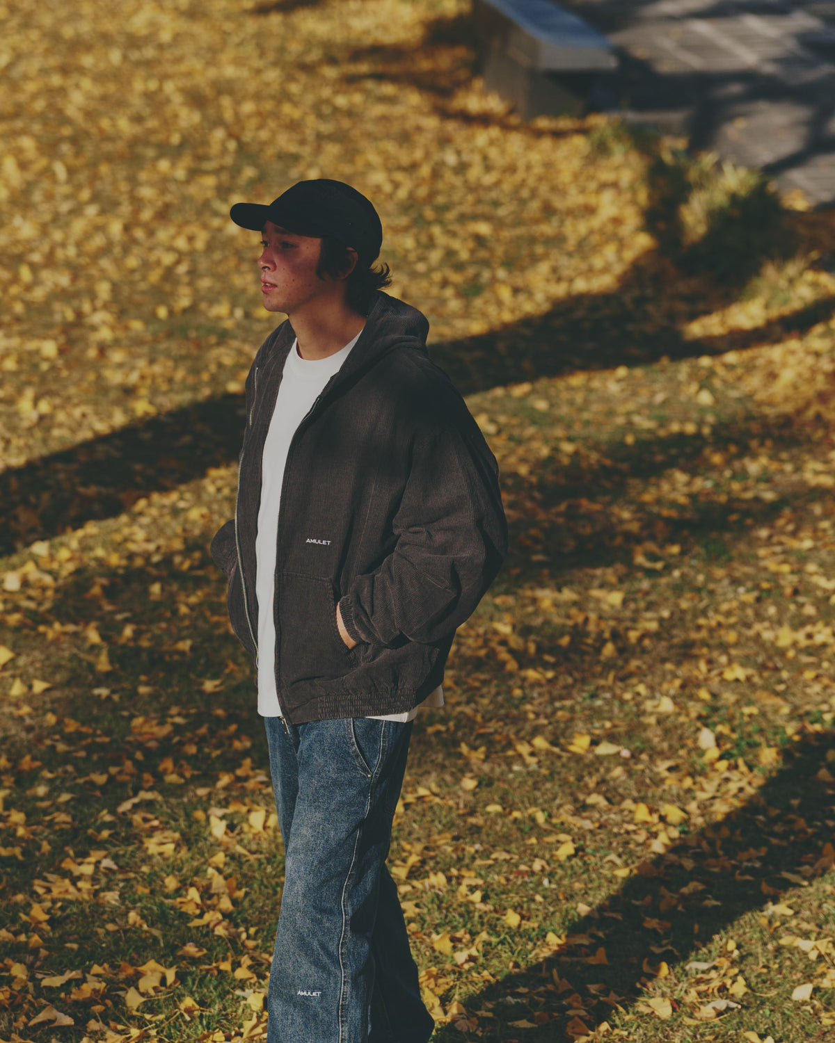 AMULEL ZIP UP JACKET WASHED CORDUROY