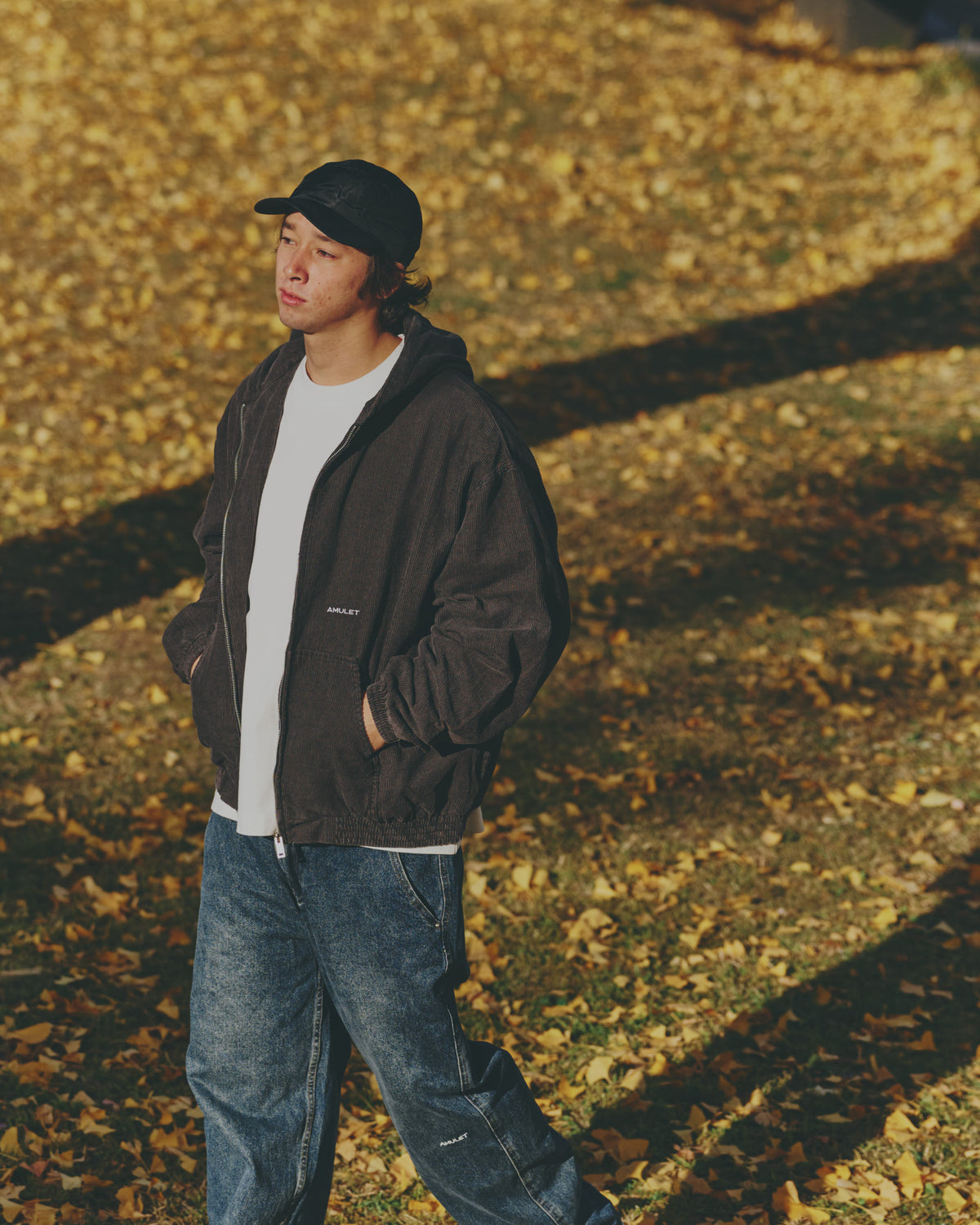 AMULEL ZIP UP JACKET WASHED CORDUROY