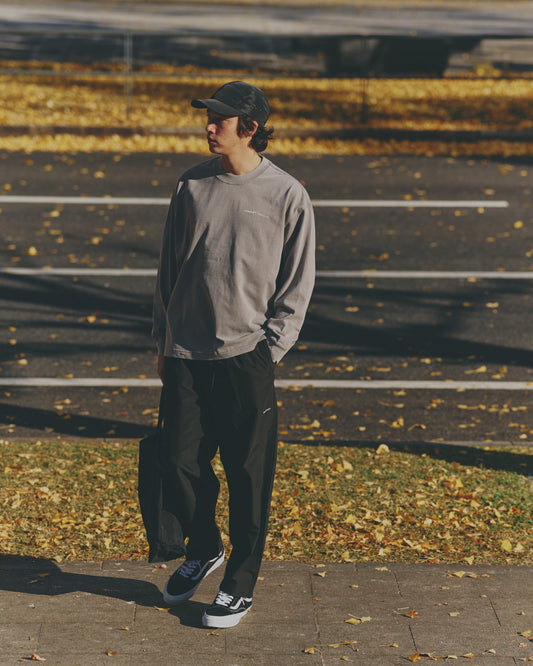 AMULET ESSENTIAL TEE LS / WASHED LT GREY