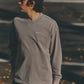 AMULET ESSENTIAL TEE LS / WASHED LT GREY
