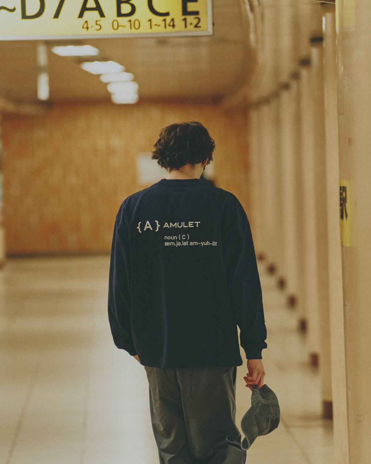 AMULET BASIC TEE LS / NAVY