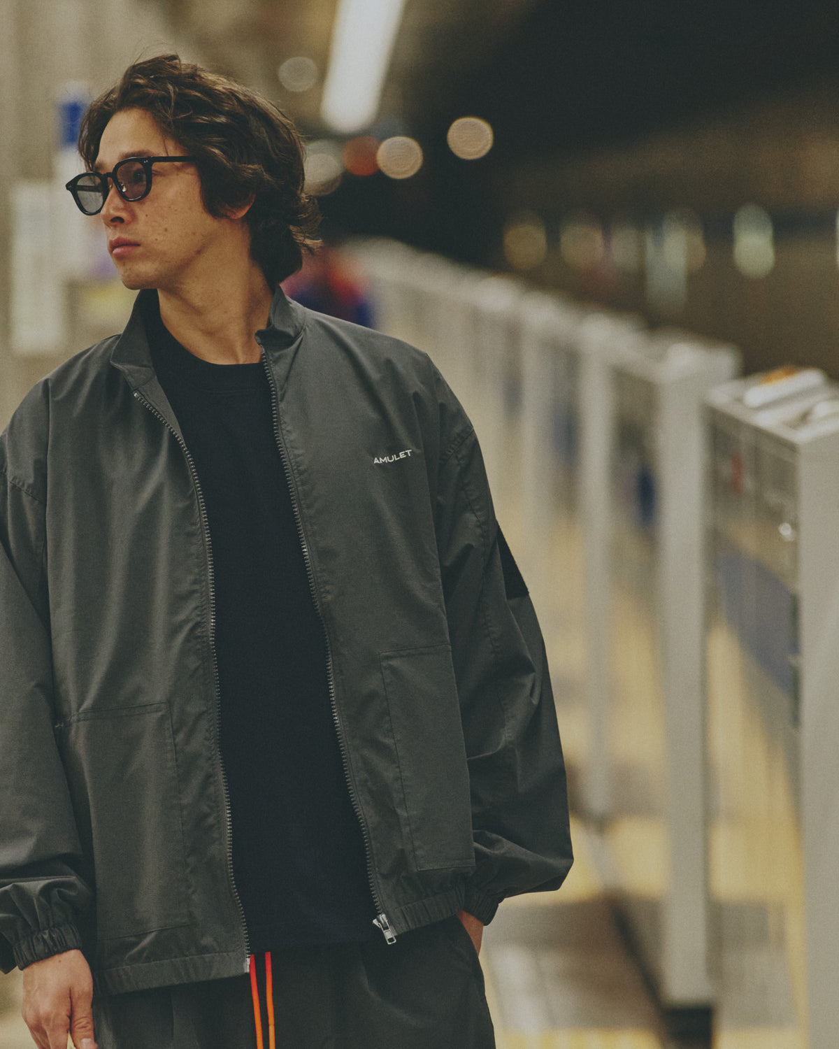 AMULET ZIPPER JACKET / GREY