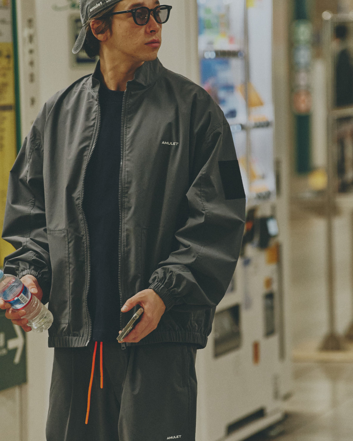 AMULET ZIPPER JACKET / GREY