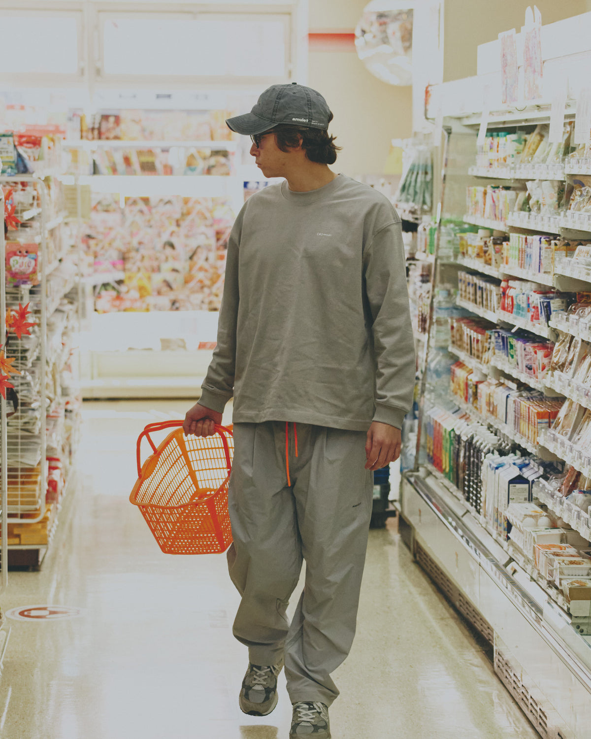 AMULET BASIC TEE LS / LT GREY