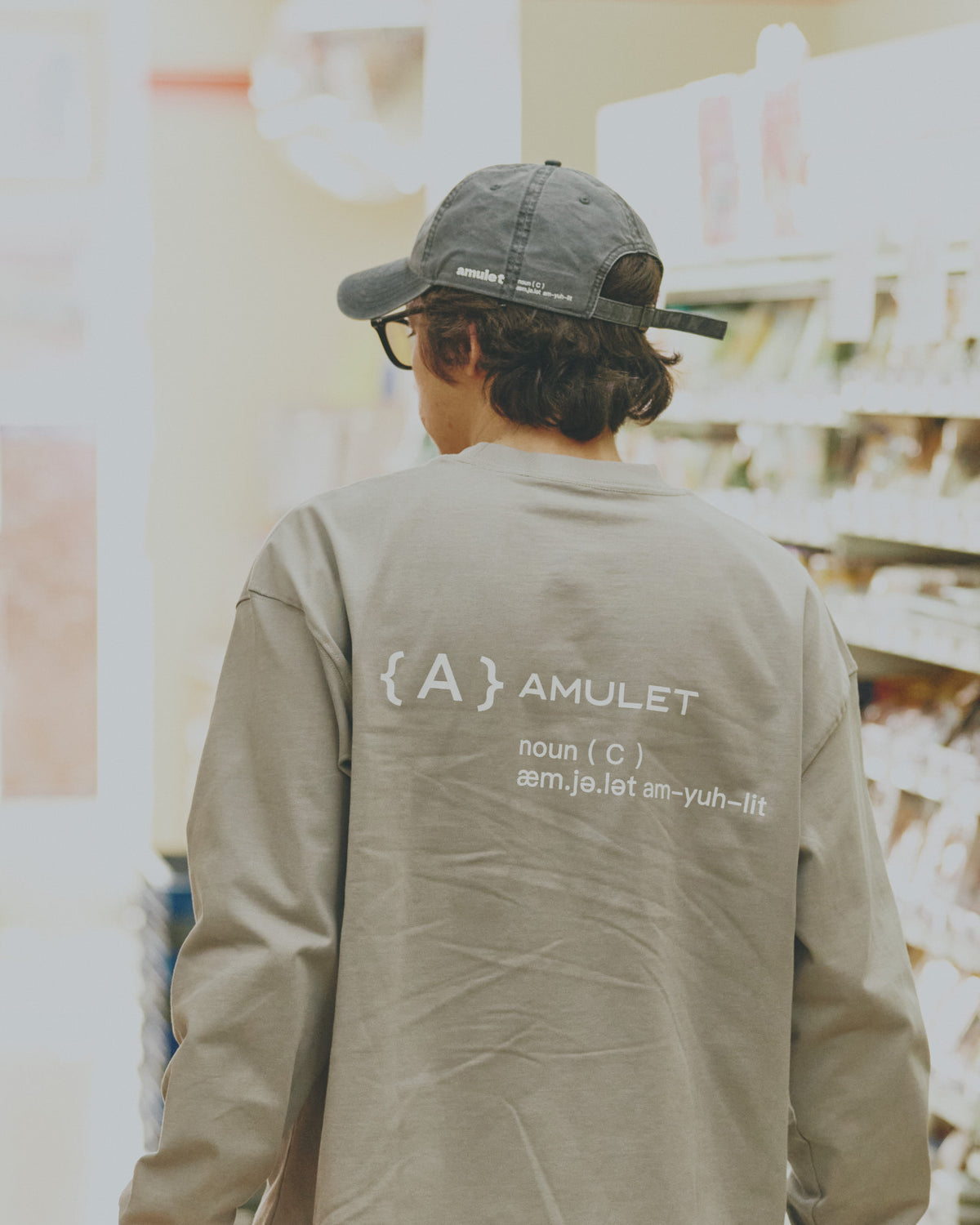 AMULET BASIC TEE LS / LT GREY