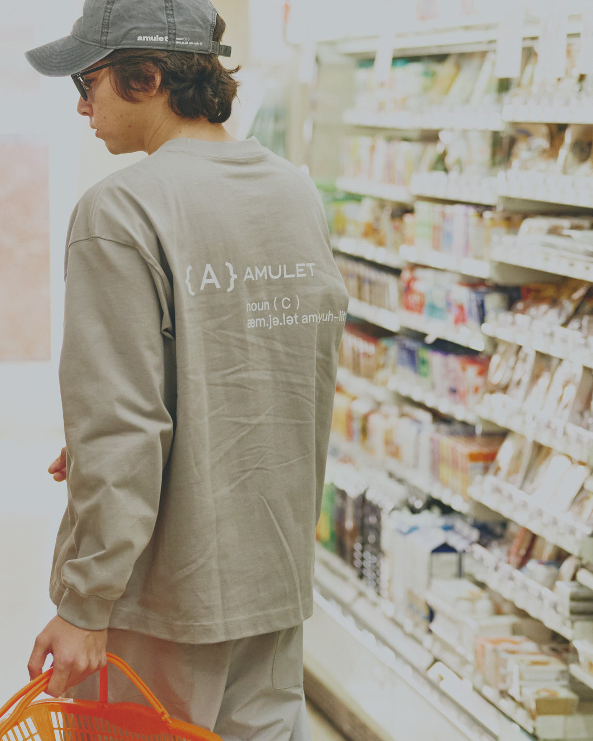 AMULET BASIC TEE LS / LT GREY