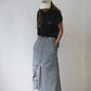 AMULET SLASH SKIRT LT GREY