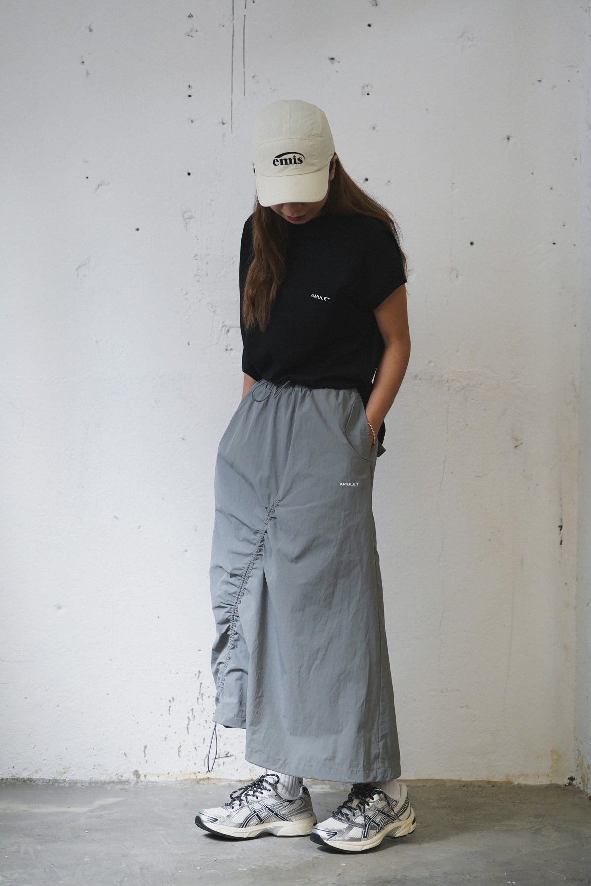AMULET SLASH SKIRT LT GREY
