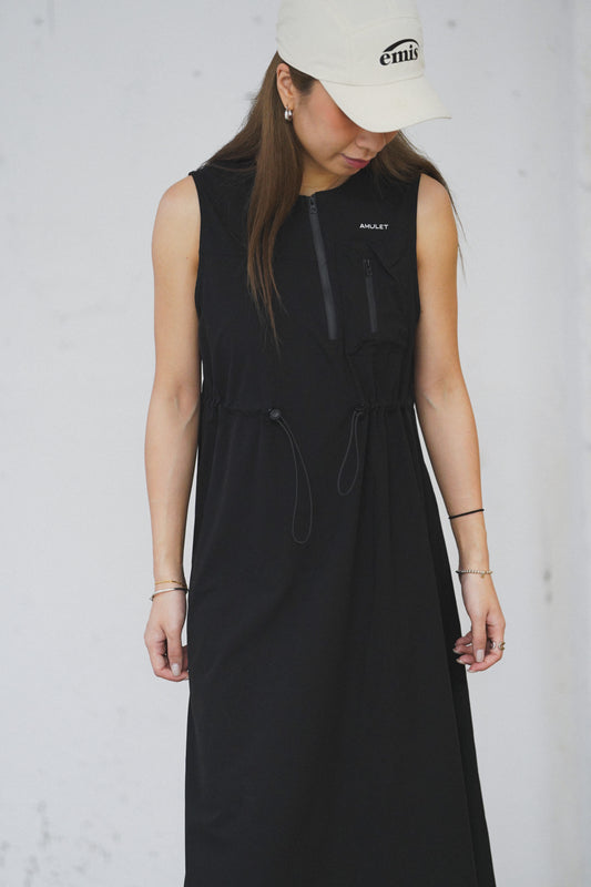 AMULET TECH POCKET DRESS BLACK