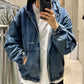 AMULEL ZIP UP JACKET WASHED CORDUROY