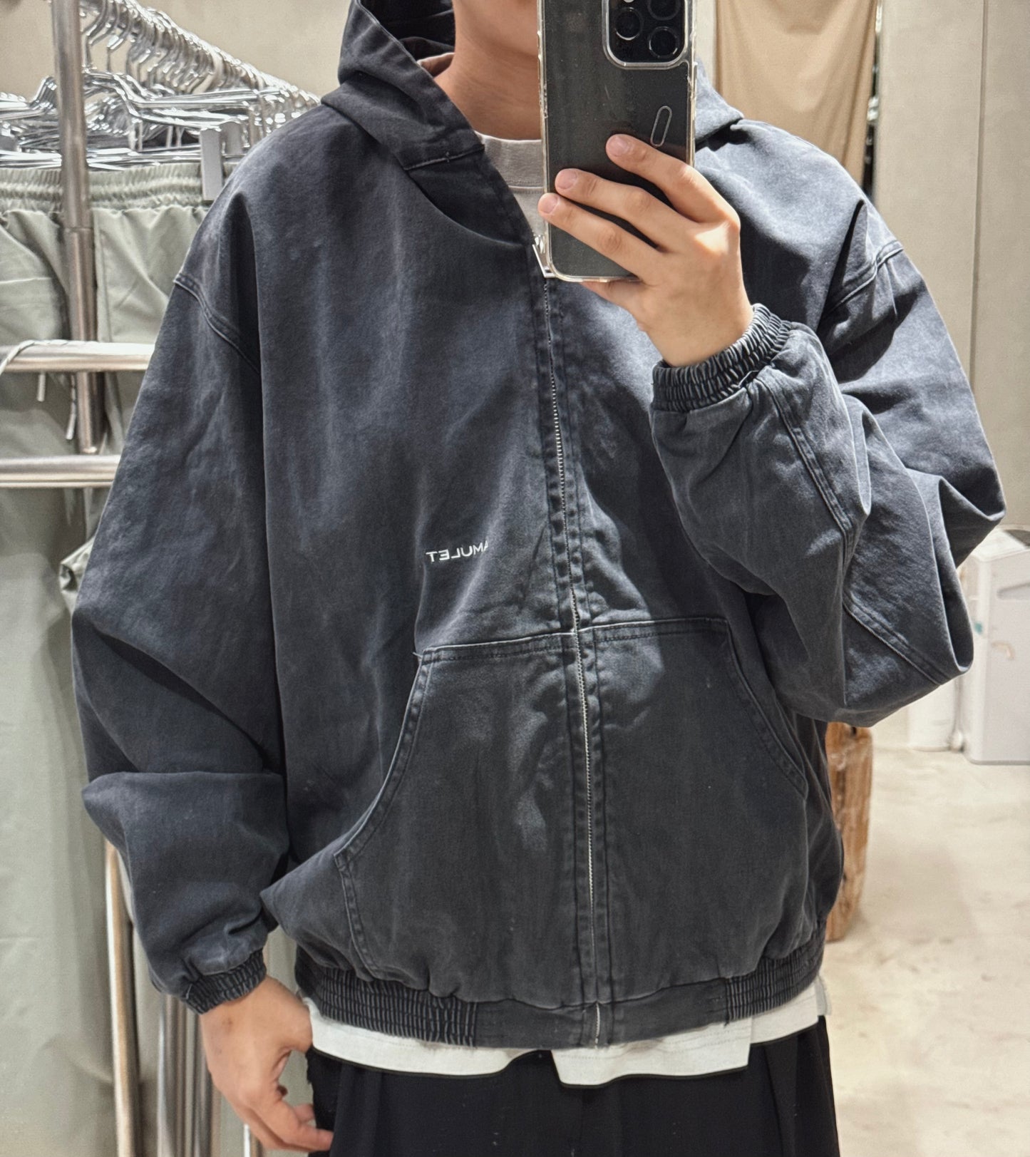 AMULEL ZIP UP JACKET WASHED CORDUROY