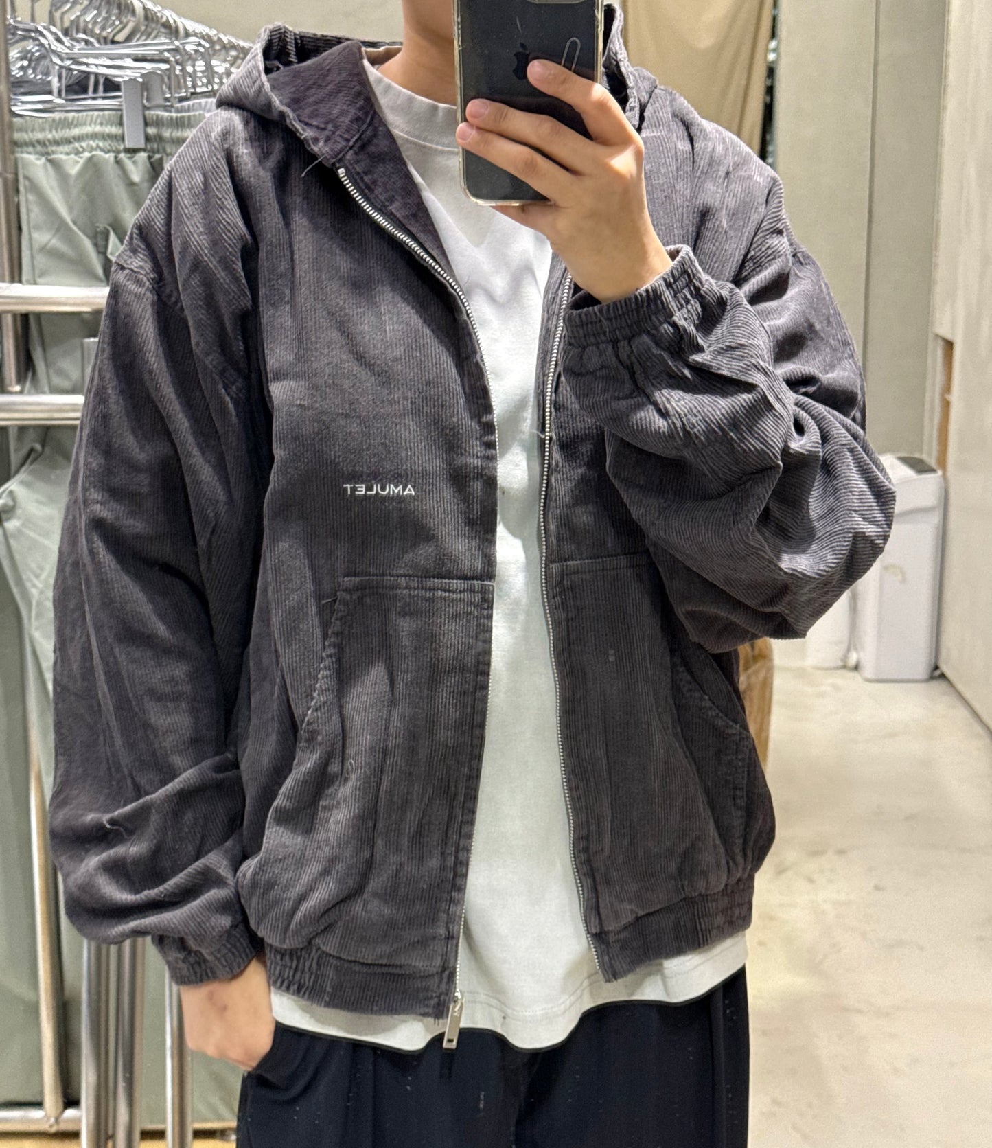 AMULEL ZIP UP JACKET WASHED CORDUROY
