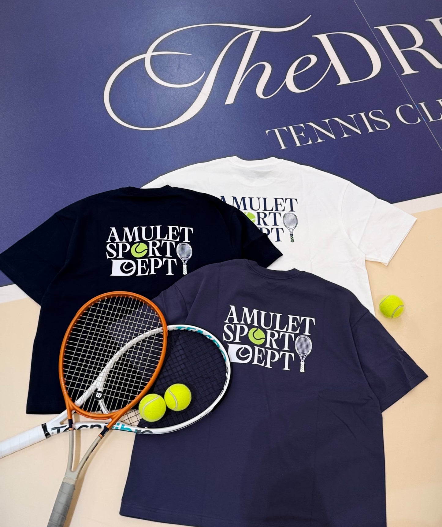 AMULET TENNIS TEE / NAVY