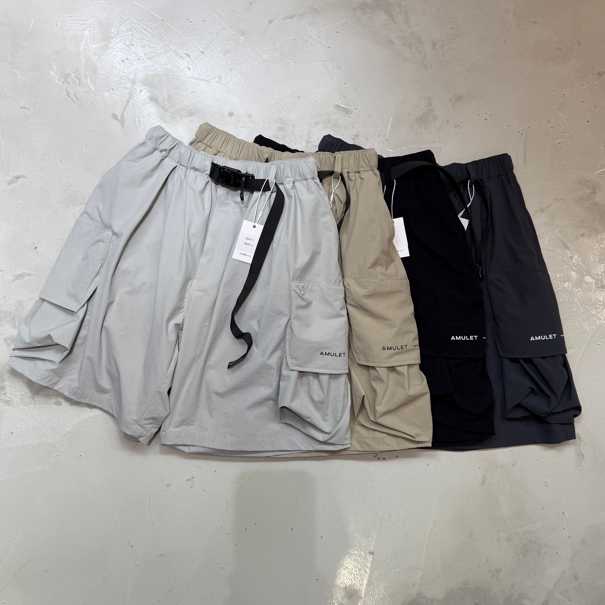 AMULET 3D POCKET SHORTS CHARCOAL