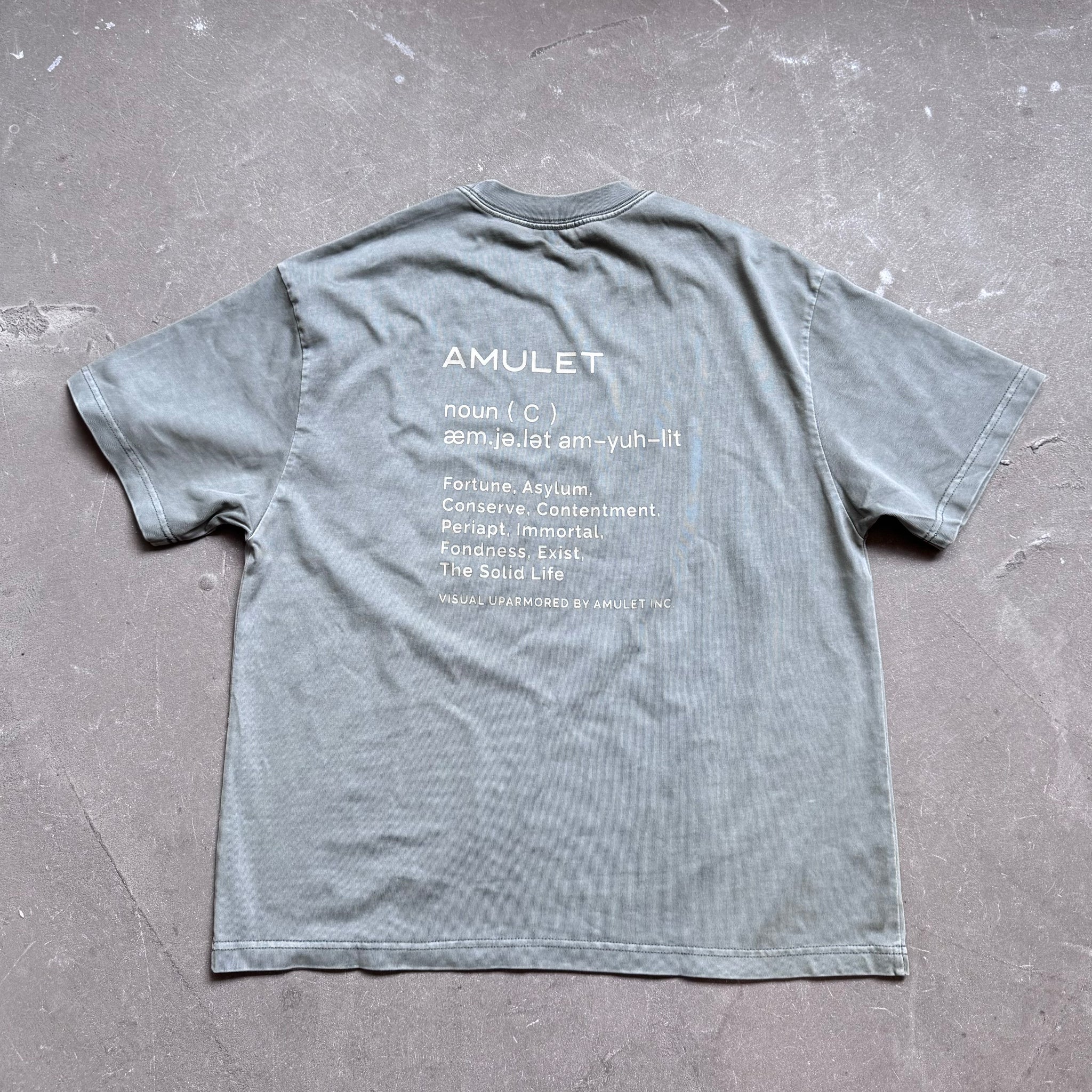 AMULET INGREDIENTS WASHED TEE OLIVE