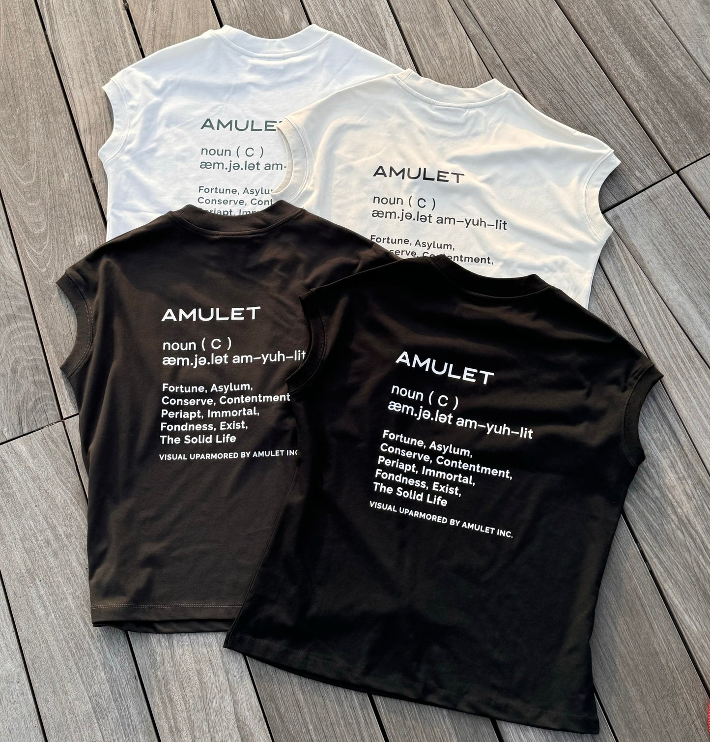 AMULET W INGREDIENTS TEE CHARCOAL