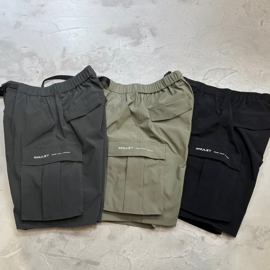 AMULET CARGO SHORTS WATERPROOF / BLACK