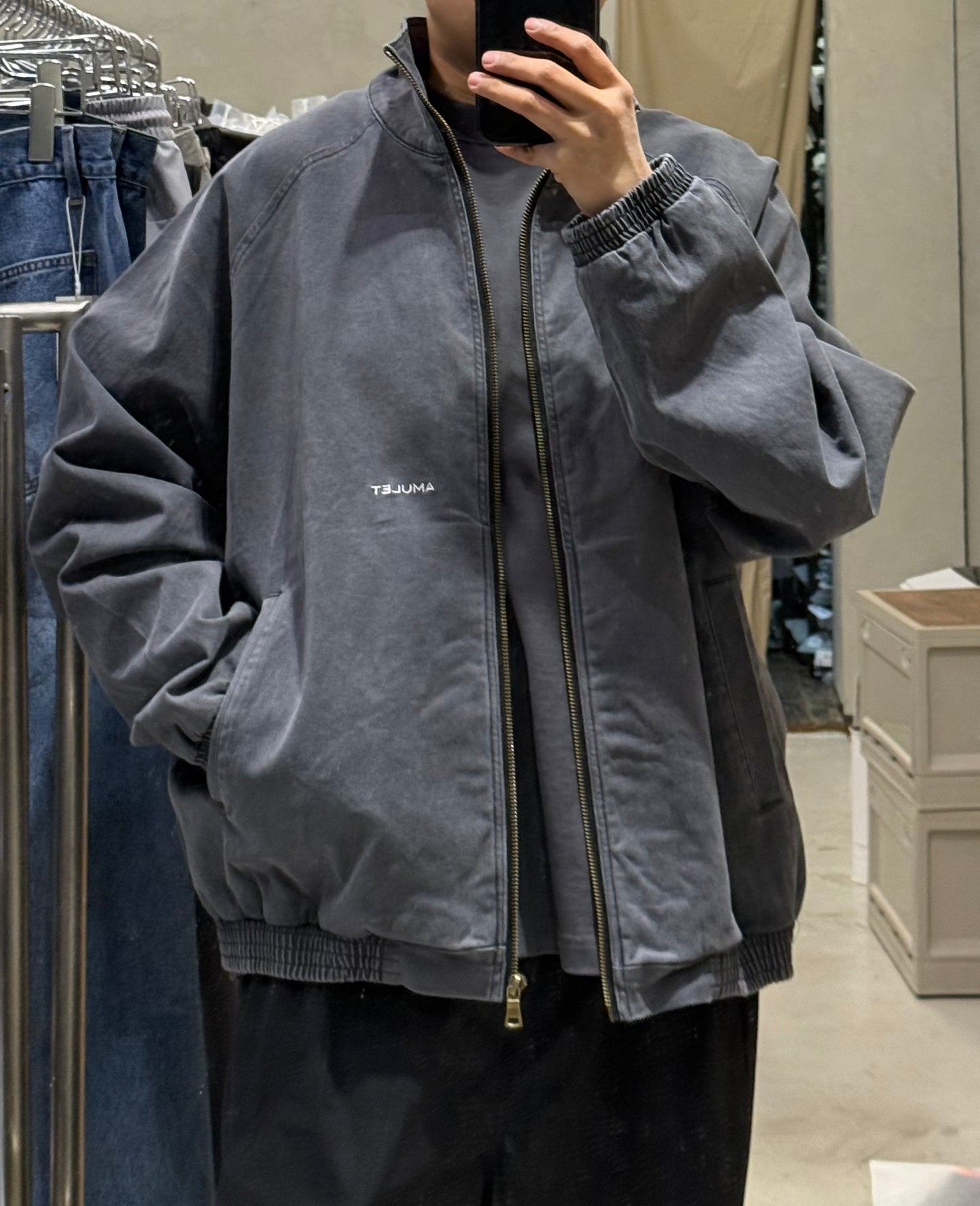 AMULEL WASHED GREY JACKET