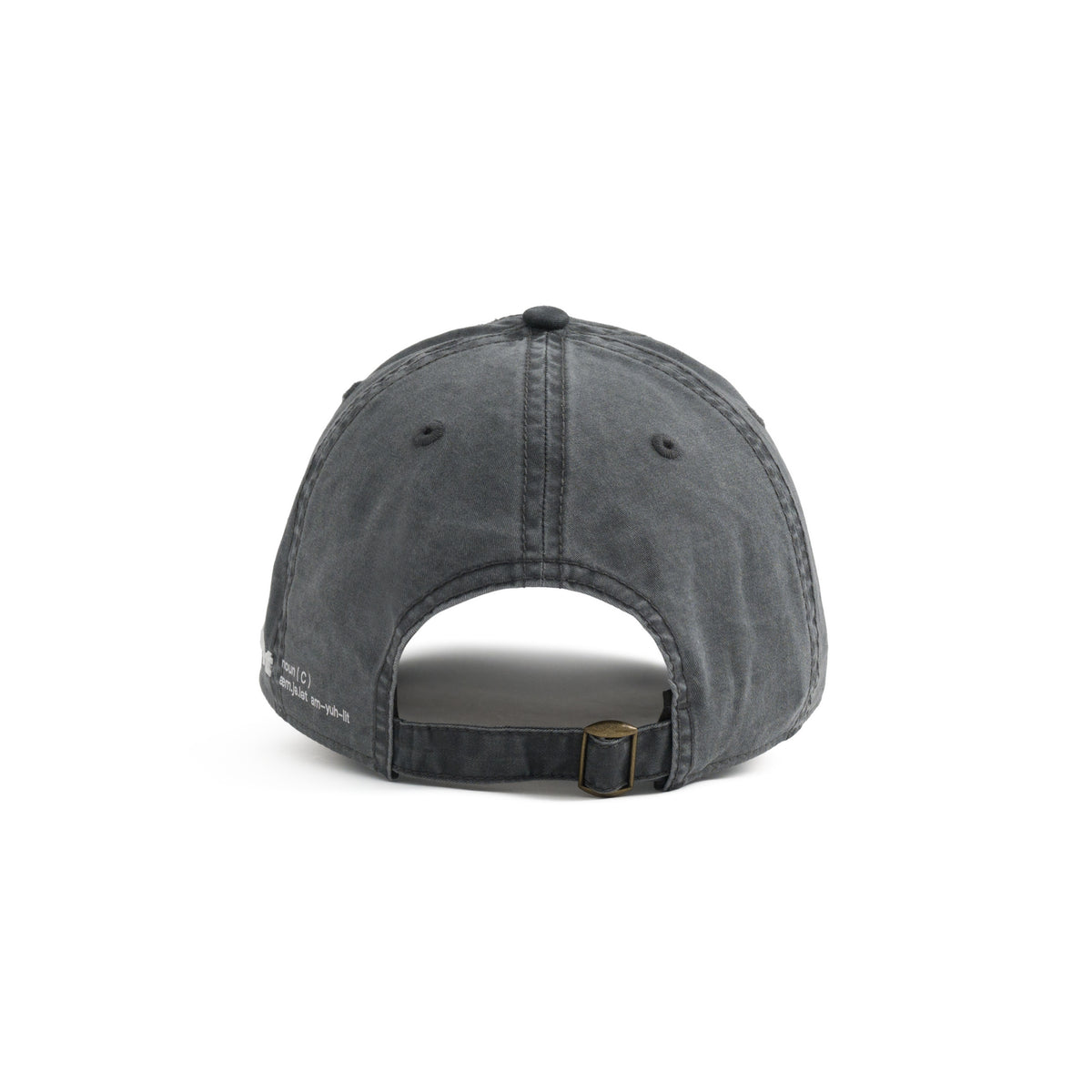 AMULET LOGO WASHED CAP / BLACK