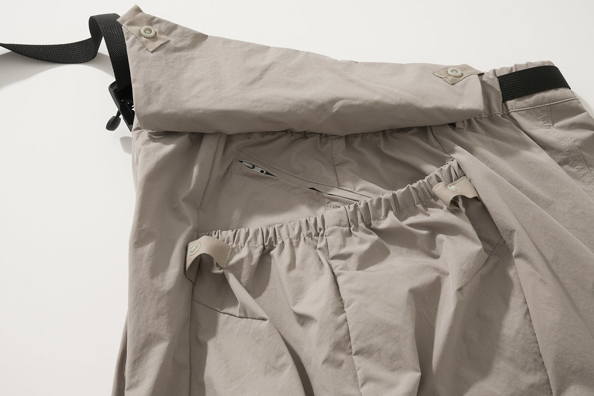 AMULET SIDE 3D POCKET SKIRT BEIGE