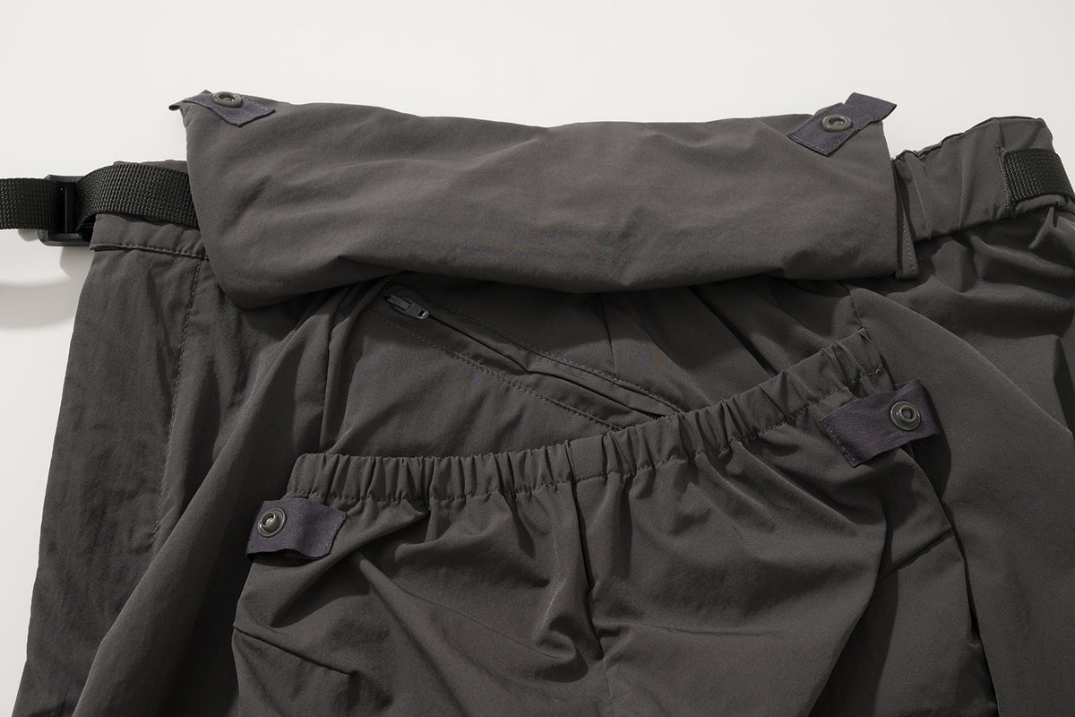 AMULET SIDE 3D POCKET SKIRT GREY