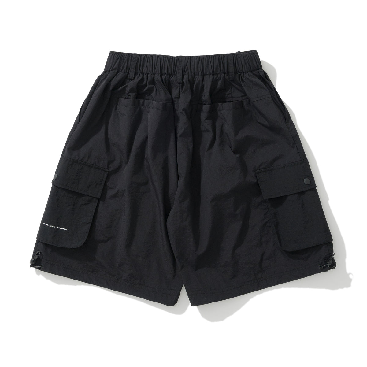 AMULET PATCHWORK POCKETS SHORTS BLACK