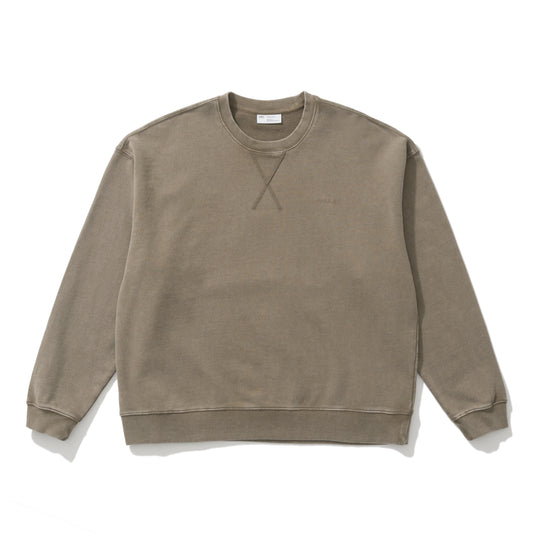 AMULET HEAVY WASHED CREWNECK BEIGE