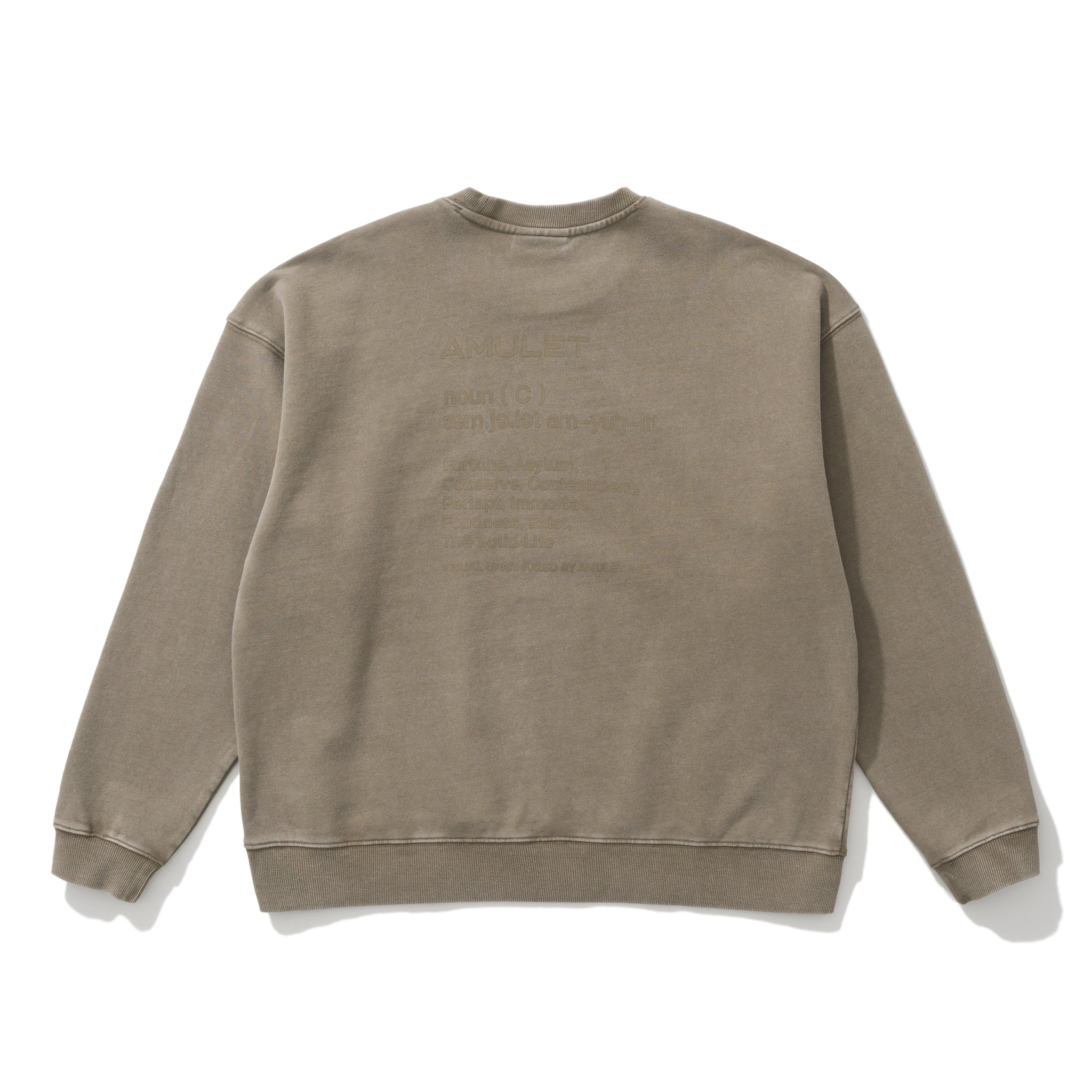 AMULET HEAVY WASHED CREWNECK BEIGE