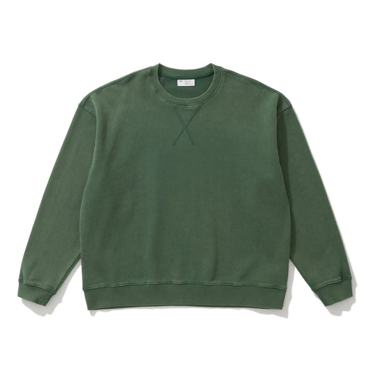 AMULET HEAVY WASHED CREWNECK OLIVE