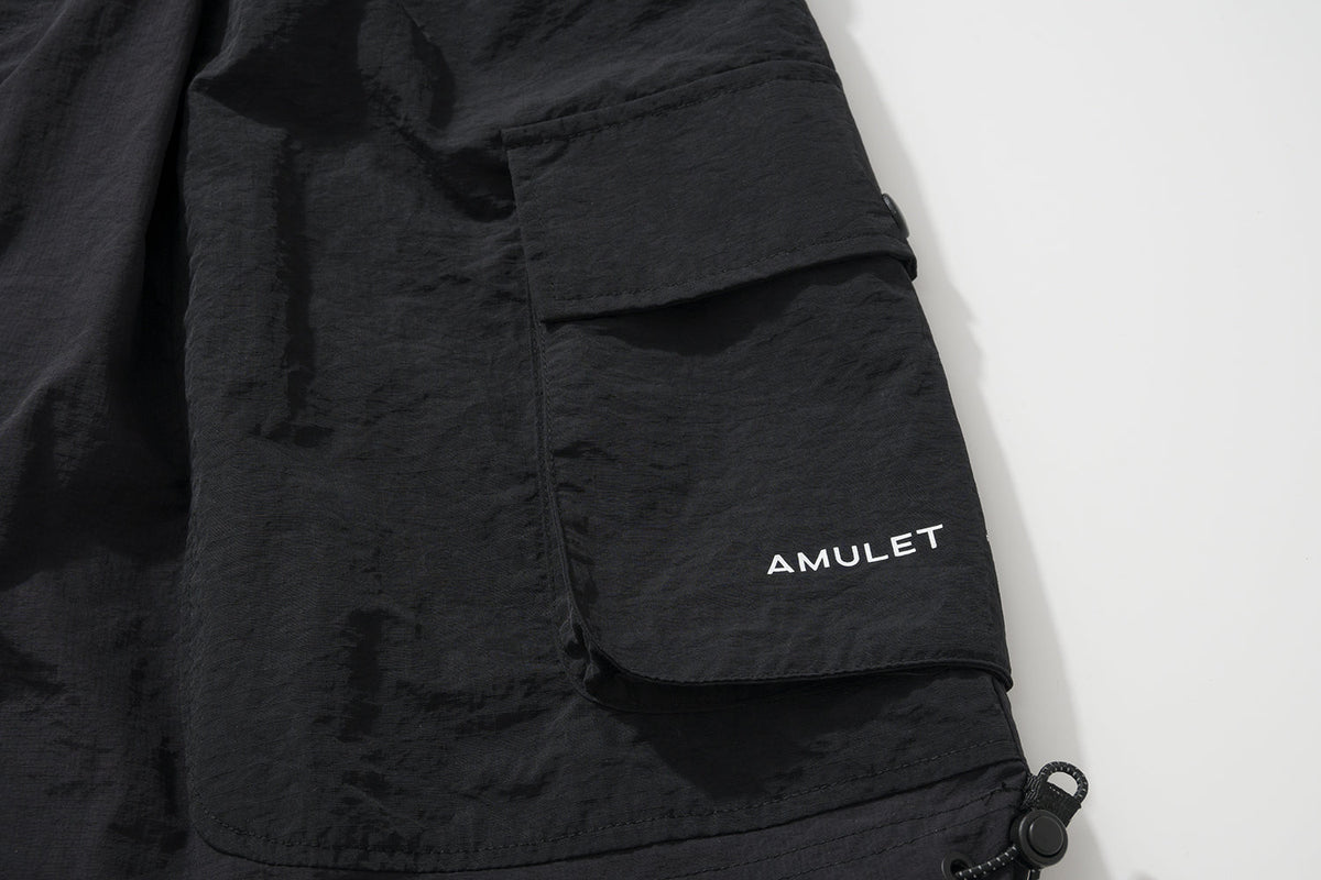 AMULET PATCHWORK POCKETS SHORTS GREY