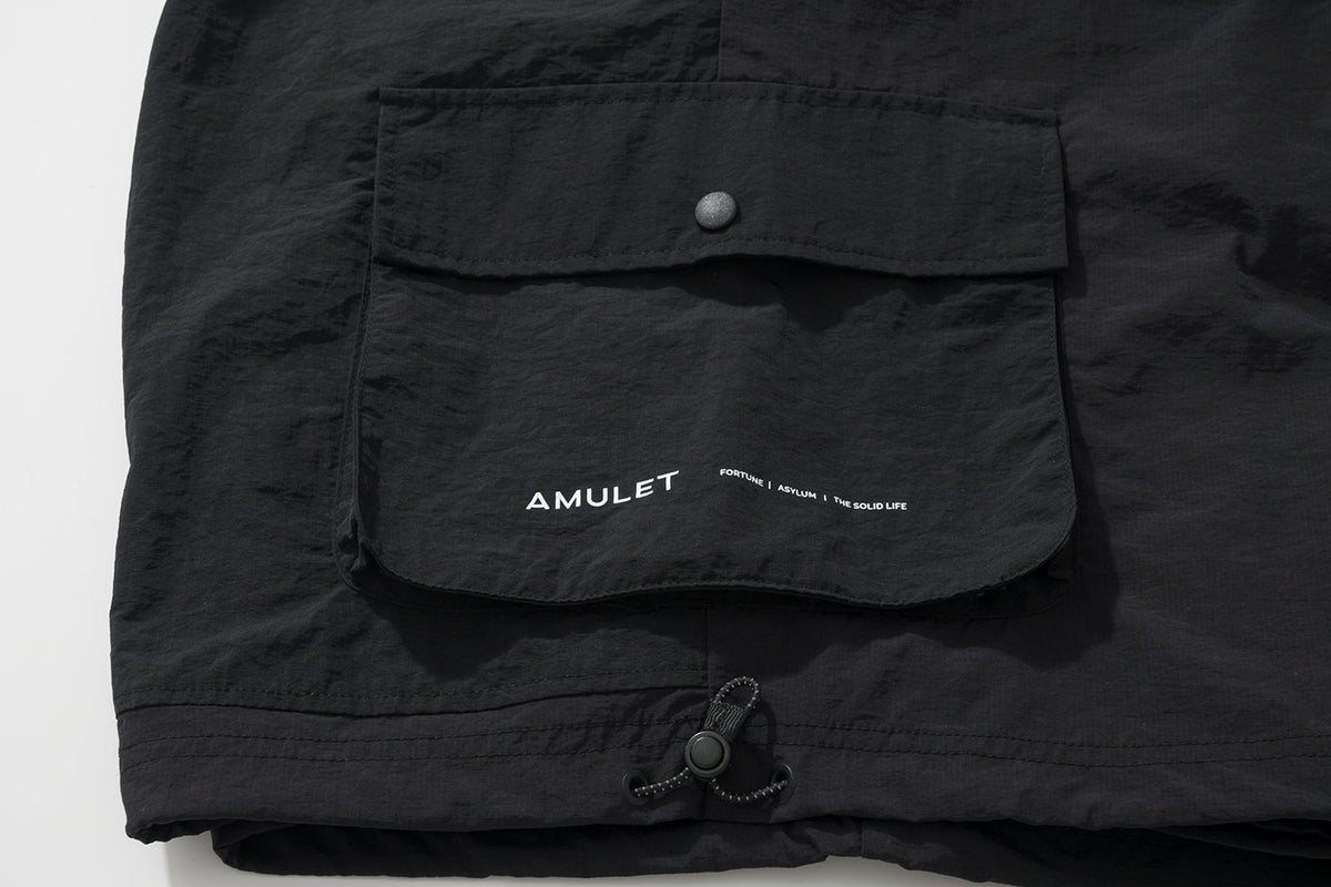 AMULET PATCHWORK POCKETS SHORTS GREY
