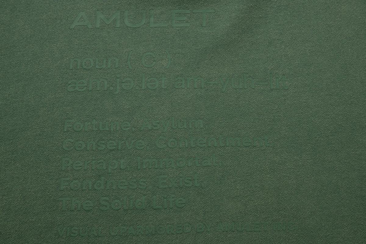 AMULET HEAVY WASHED CREWNECK OLIVE