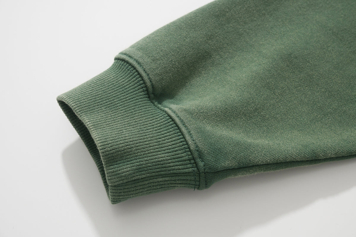 AMULET HEAVY WASHED CREWNECK OLIVE