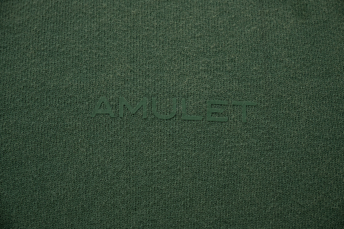 AMULET HEAVY WASHED CREWNECK OLIVE