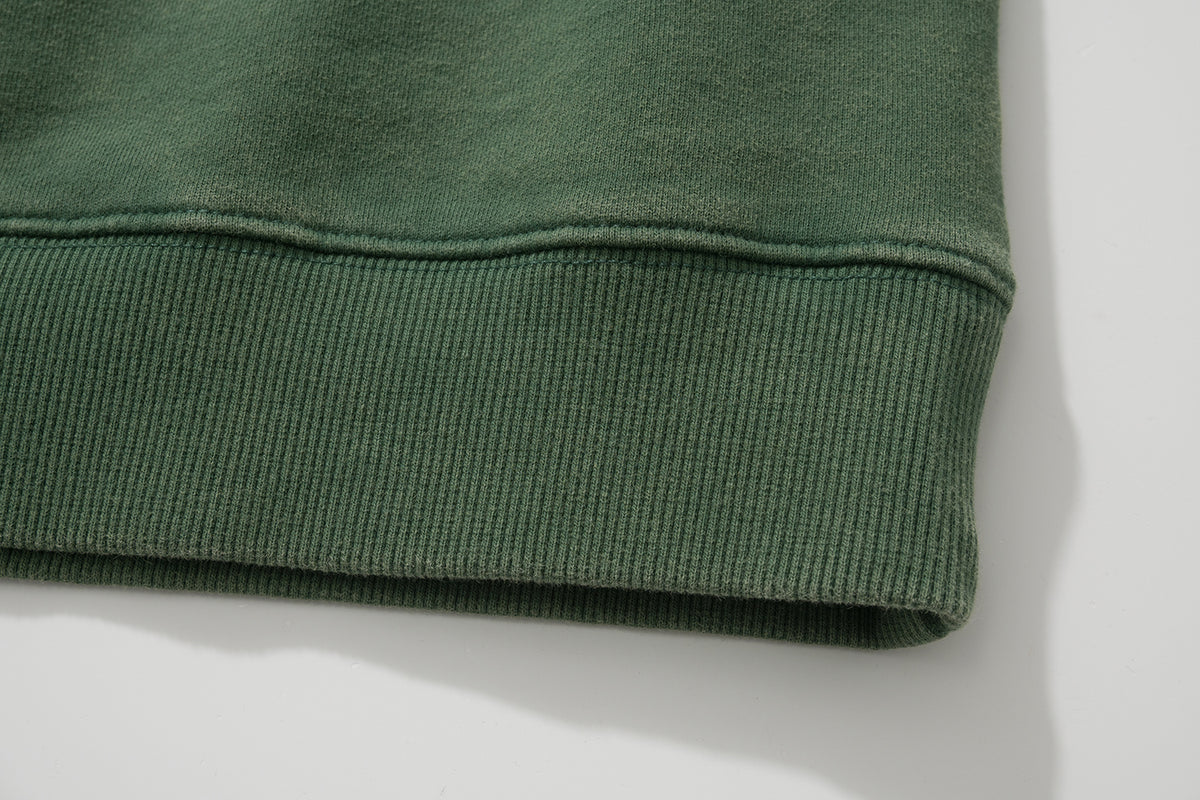 AMULET HEAVY WASHED CREWNECK OLIVE