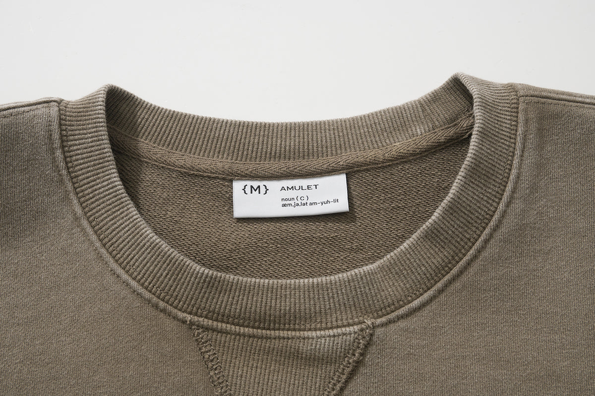 AMULET HEAVY WASHED CREWNECK BEIGE