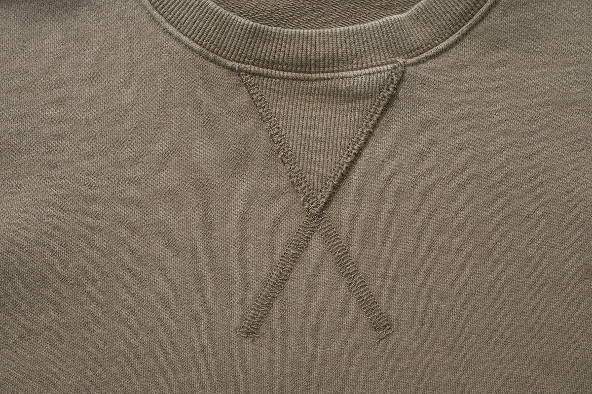AMULET HEAVY WASHED CREWNECK BEIGE