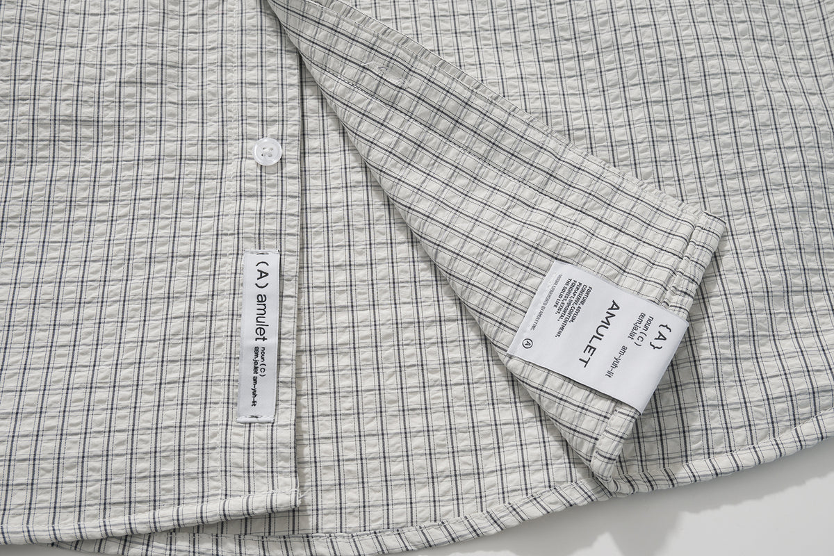 AMULET PLAID SHIRT BEIGE
