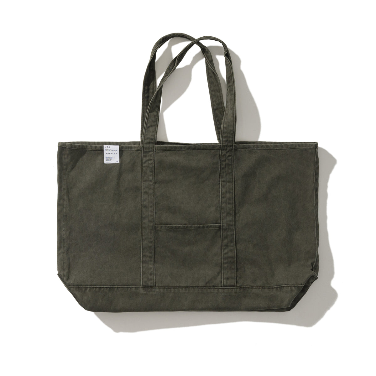 AMULET WASHED TOTE BAG / BROWN