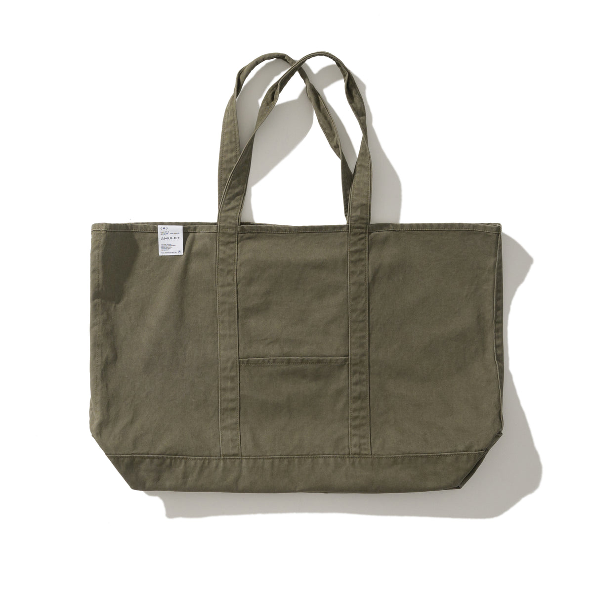 AMULET WASHED TOTE BAG / OLIVE