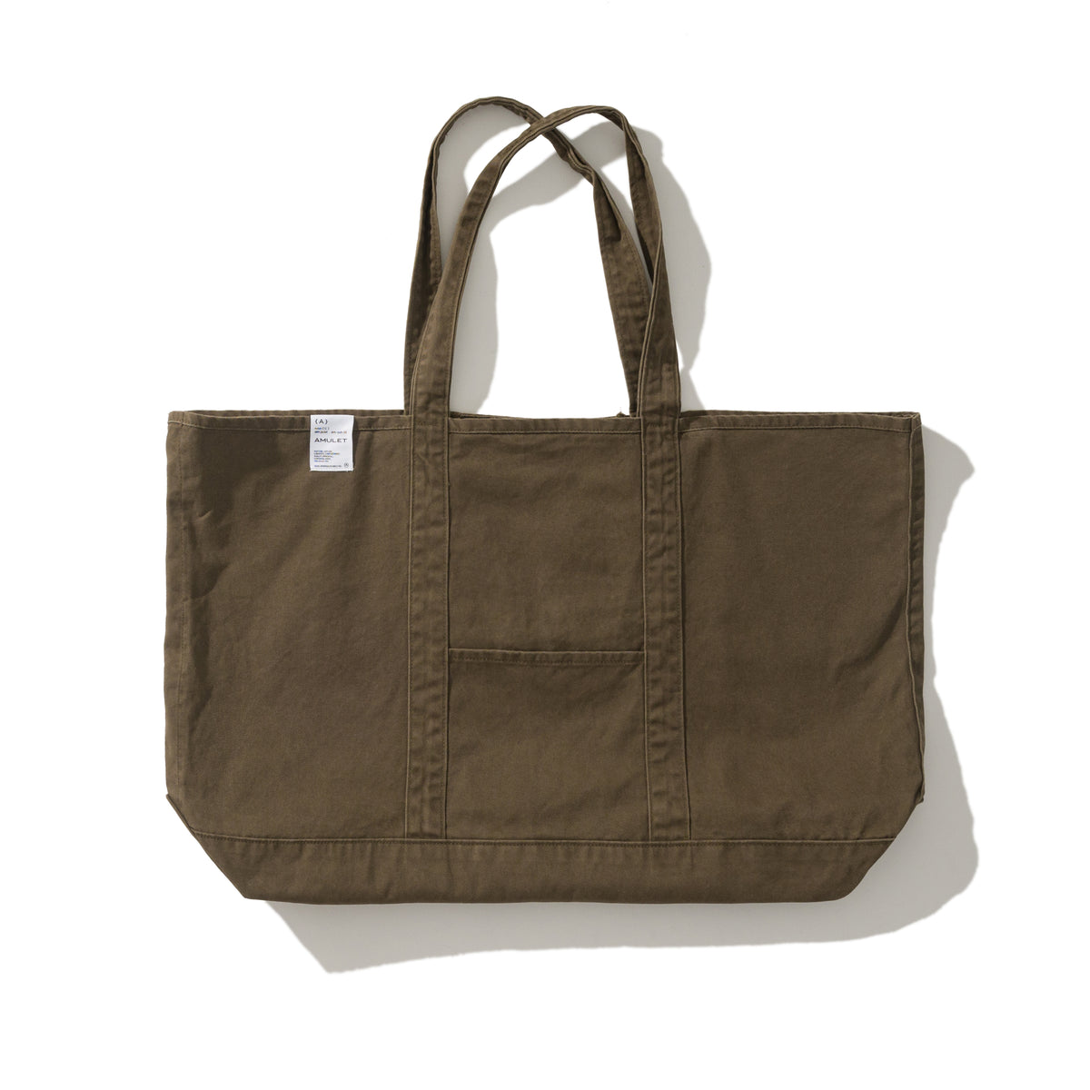 AMULET WASHED TOTE BAG / BROWN