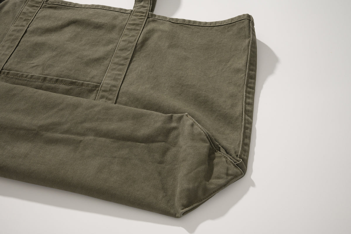 AMULET WASHED TOTE BAG / GREY
