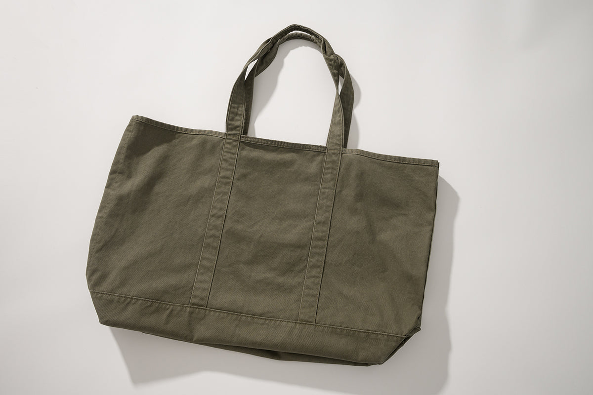 AMULET WASHED TOTE BAG / GREY