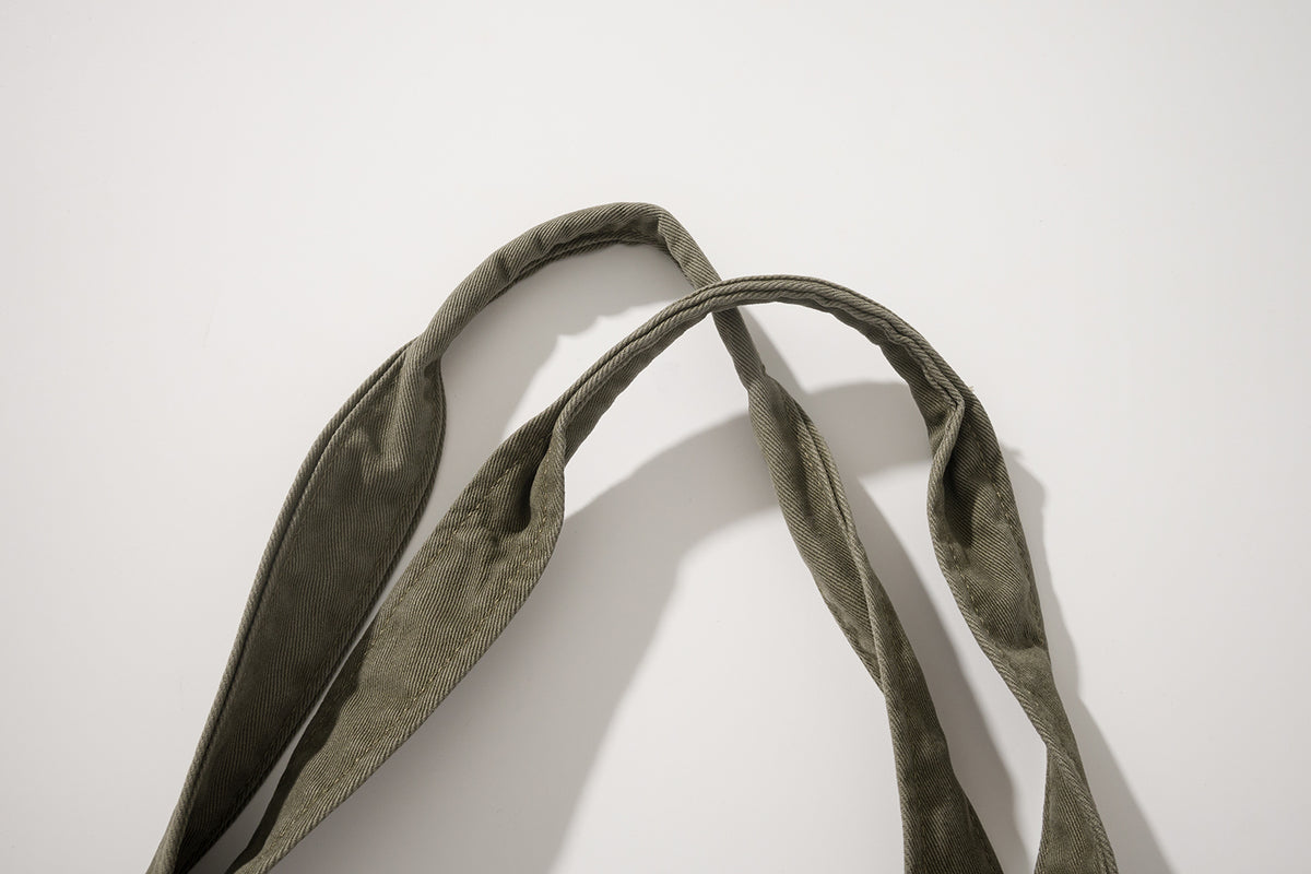 AMULET WASHED TOTE BAG / BROWN