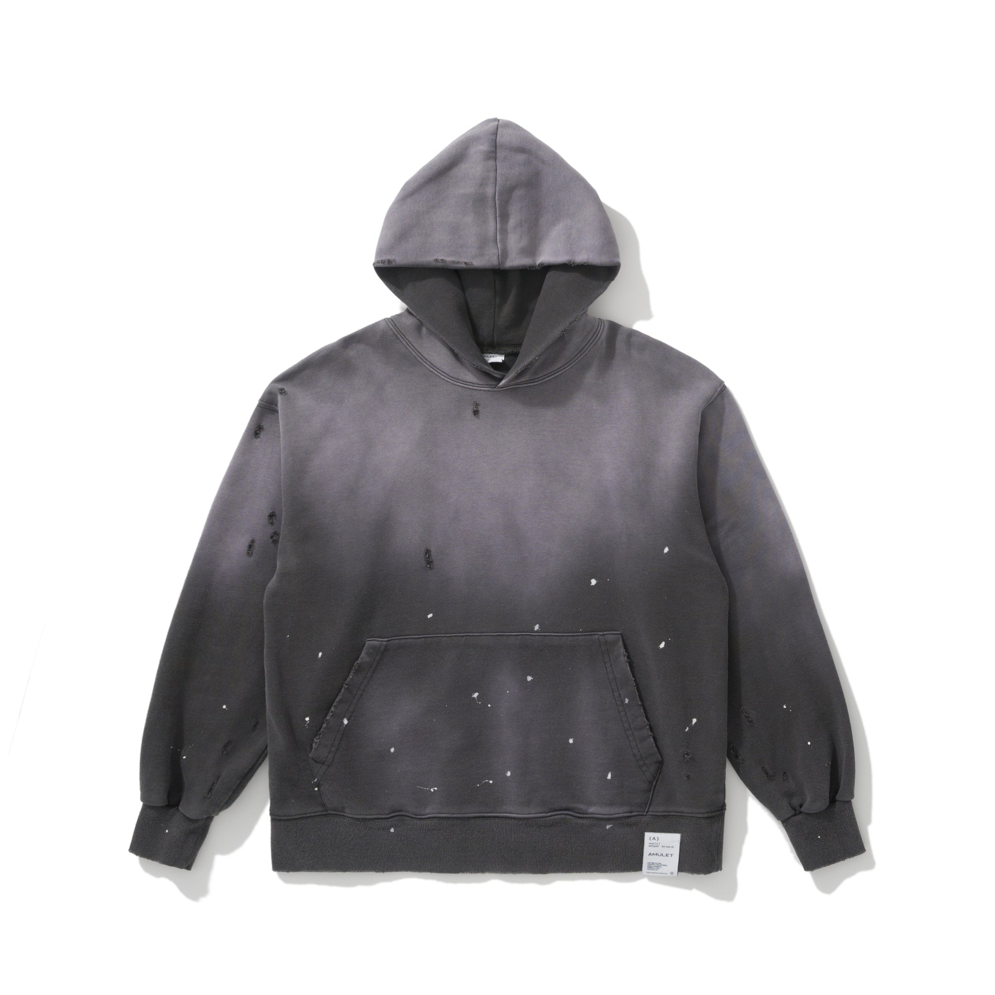 AMULET HEAVY WASHED HOODIE GREY