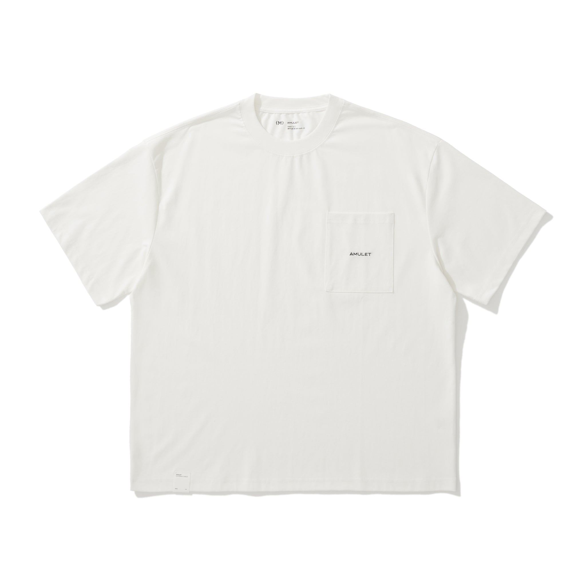 AMULET BASIC COOLNESS POCKET TEE WHITE