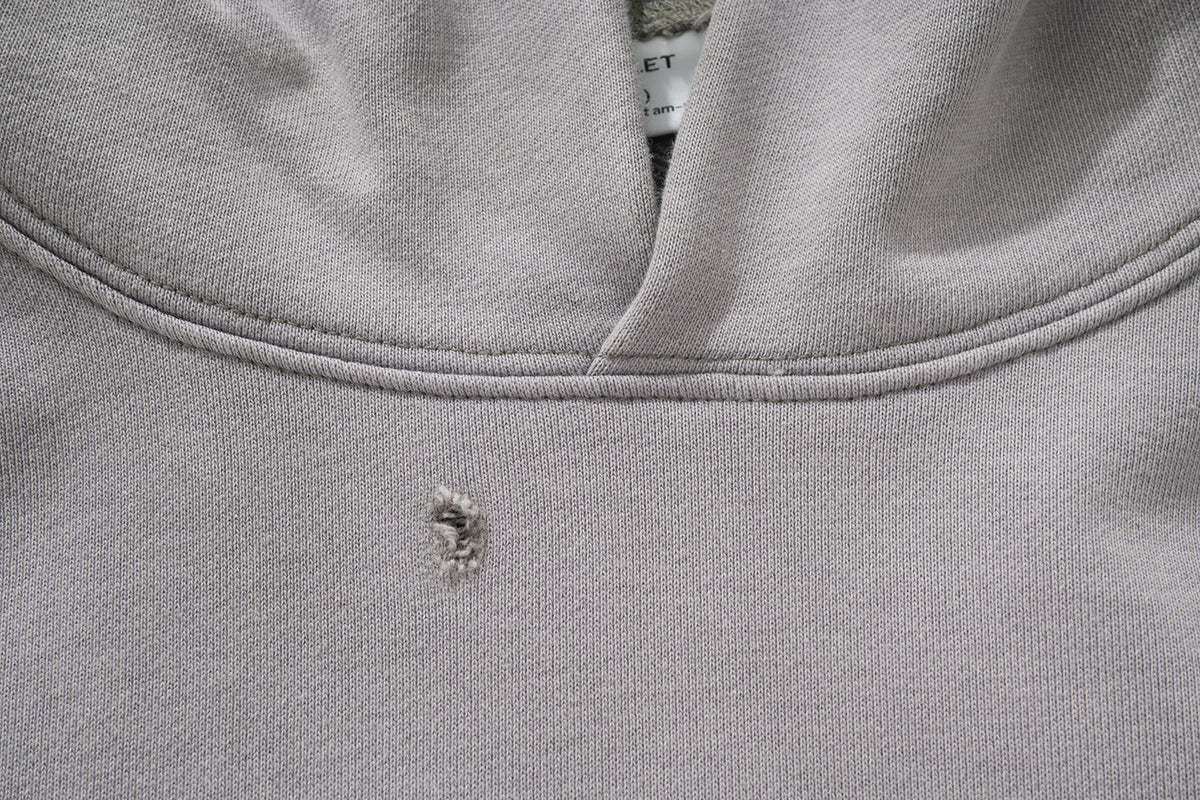 AMULET HEAVY WASHED HOODIE LT GREY
