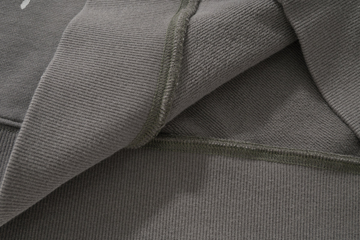 AMULET HEAVY WASHED HOODIE LT GREY