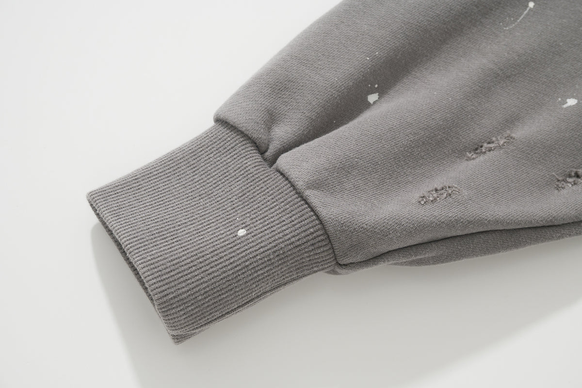 AMULET HEAVY WASHED HOODIE LT GREY