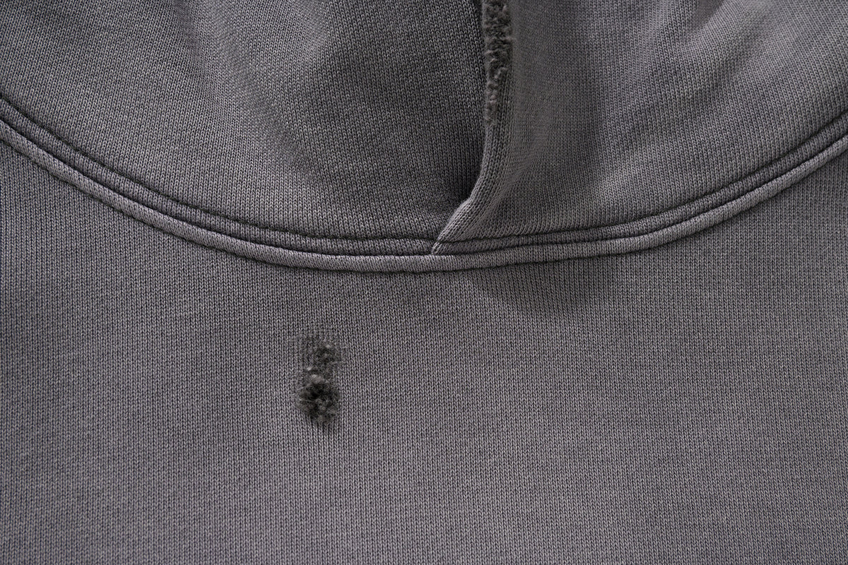 AMULET HEAVY WASHED HOODIE GREY
